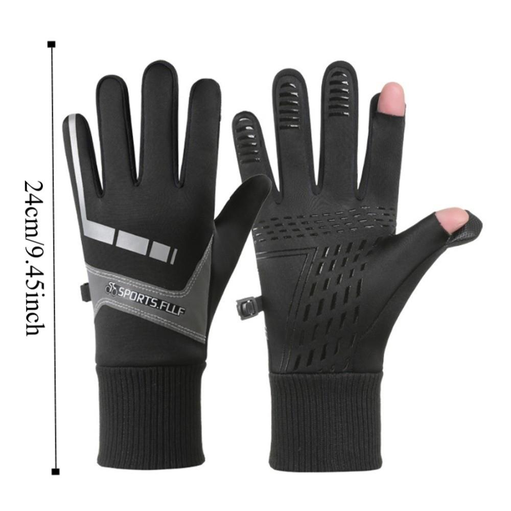 Winter Cycling Gloves Lock Buckle Warm Outdoor Gloves Thick Cycling Gloves Sports
