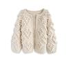 Шикарный кардиган Chicwish Heart Knit цвета слоновой кости с помпонами,