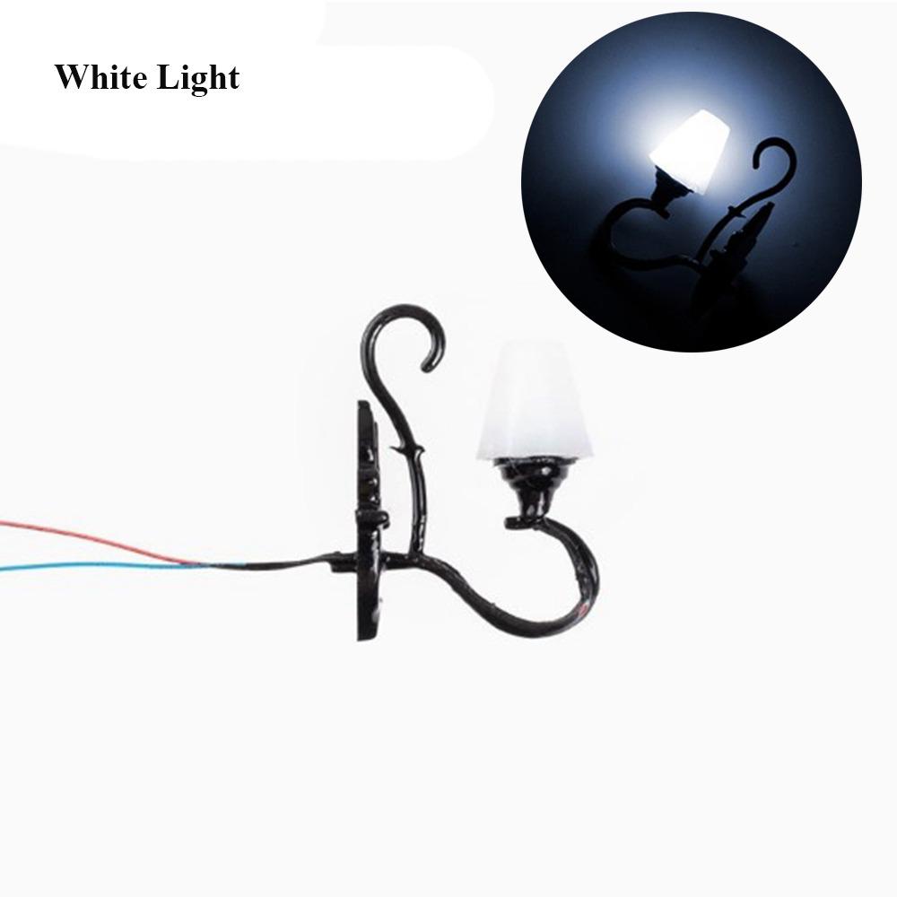 1.5*2.3cm White/Warm Light Model 3V Sand Table Chandelier New Dollhouse Wall Lamp