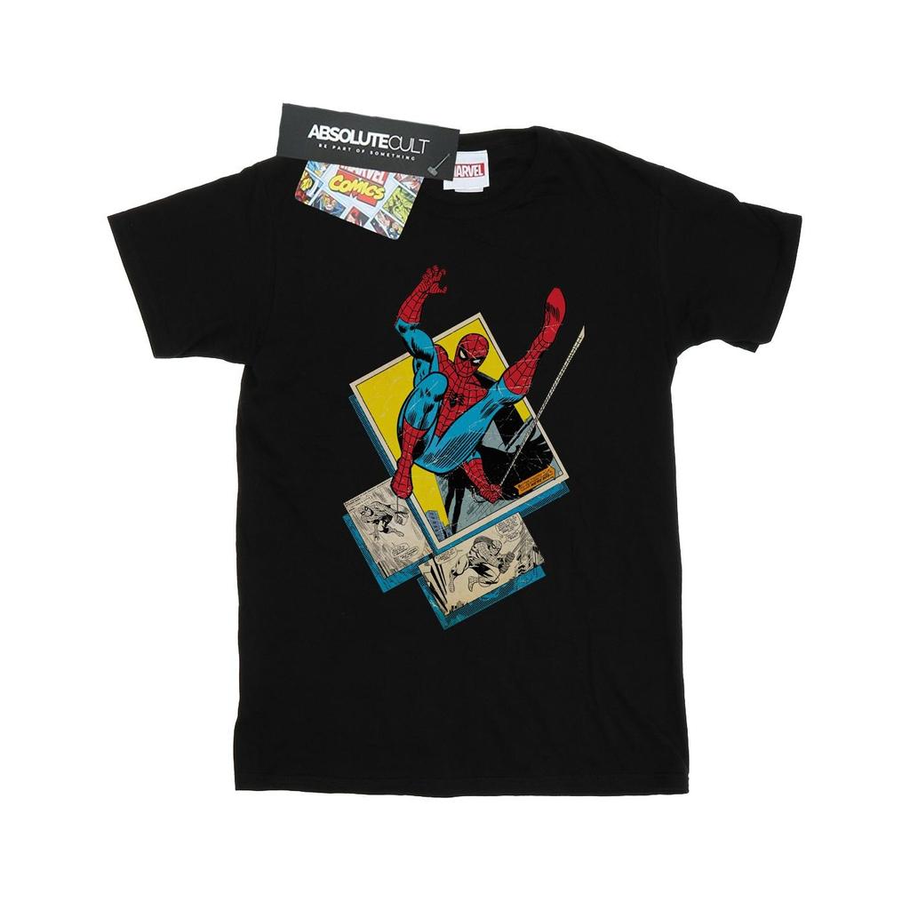 Marvel Mens Spider-Man Block T-Shirt