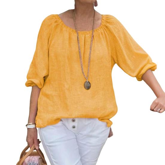 Женские топы с круглым вырезом и коротким рукавом, свободный крой, повседневные топы, однотонные, дышащие, легкие футболки