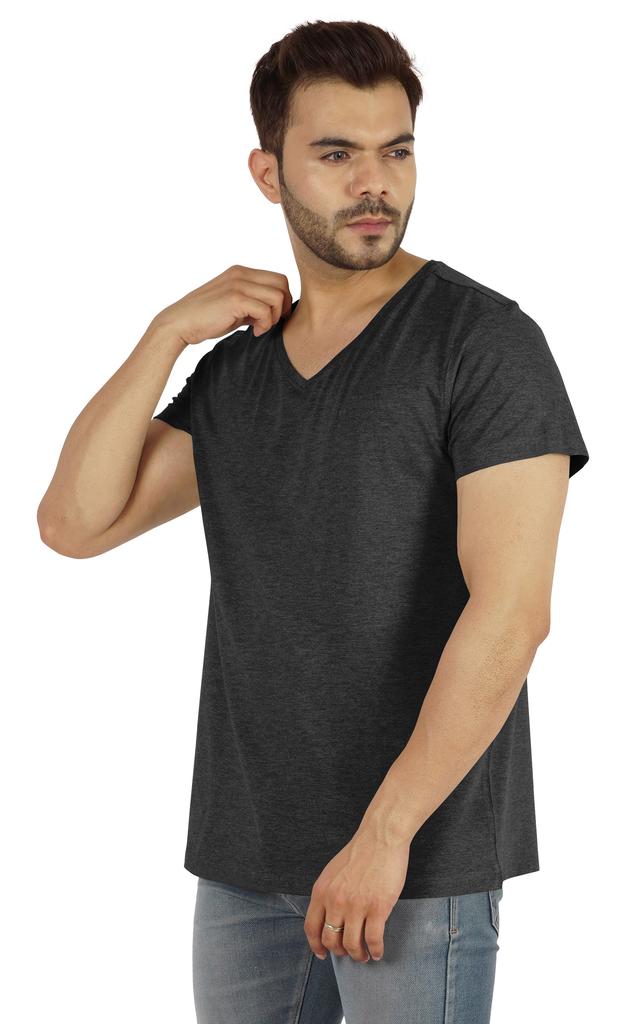 Inkmeso Футболка с V-образным вырезом, мужские базовые рубашки, повседневная хлопковая футболка с коротким рукавом