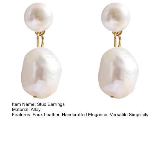 1 пара женских сережек-гвоздиков с белым искусственным жемчугом, висячие серьги-подвески в стиле барокко для дочери подружки невесты