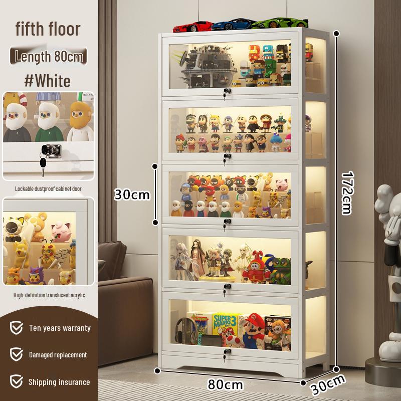 Акриловая стеклянная витрина с замком для игрушек и призов