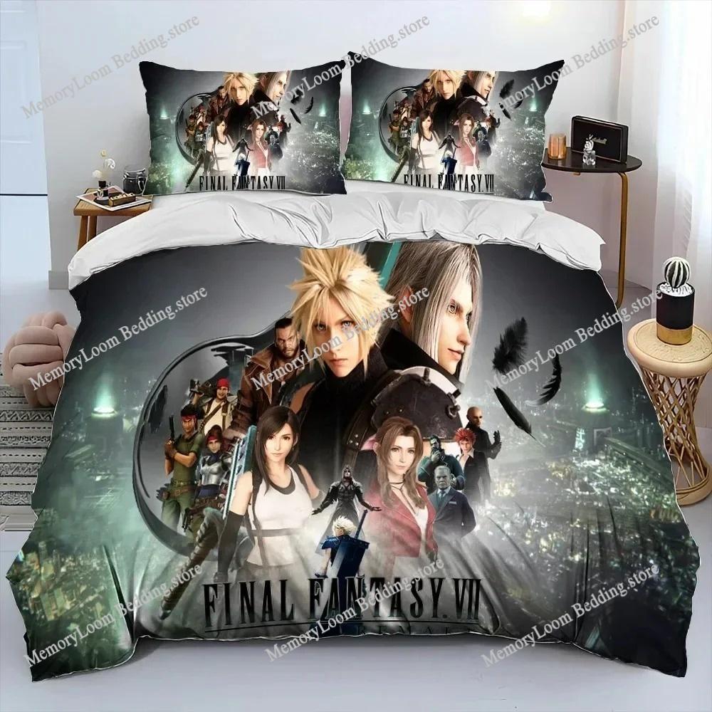 3D Печать Модный Мягкий Игровой Постельное Белье Серии Final Fantasy Пододеяльник Наволочка Одеяло Размер King/Queen Для Мальчиков Взрослых Кровать