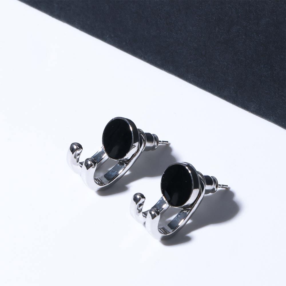 Metal 925 Silver Needle Black Onyx New Claw Fashion Jewelry MeStud Earrings Punk Earrings Ear Studs