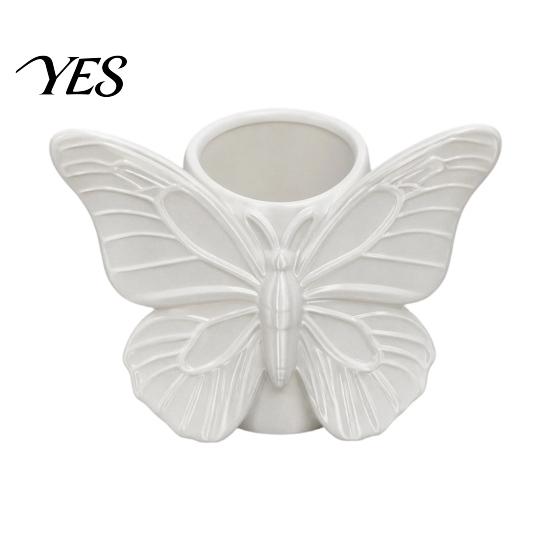Desktop Storage Organizer 3D Printed Butterfly Pen Holder, Embossed Desk for Pencils Hollow Barrel Container Makeup Brushes, Large Capacity
