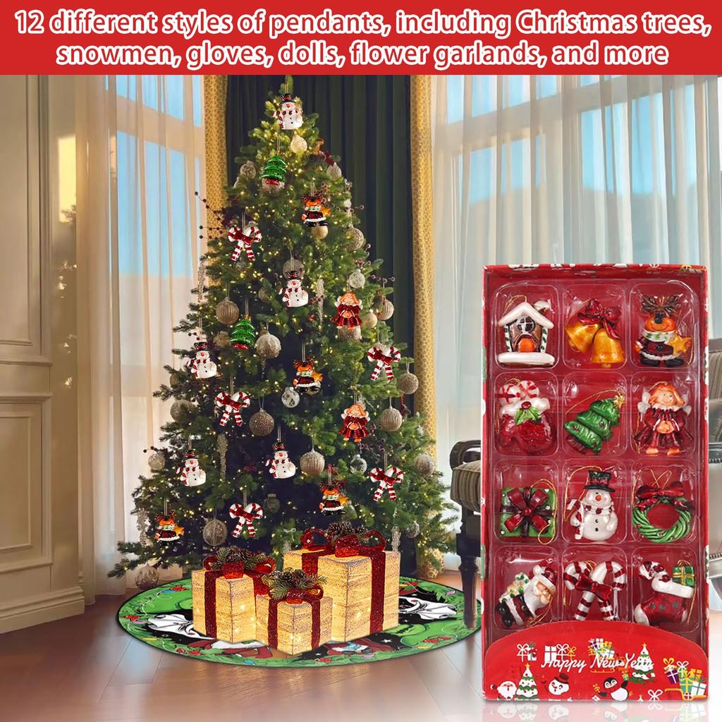 Resin Pendant Christmas Tree Snowman Gift Kit Pendant Decoration DIY Christmas Gift