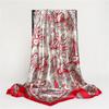 New Luxury Four Seasons Women 90X90cm Kerchief Square Silk Scarf Paisley Print Sunscreen Shawl Popular Bandannas Decoration