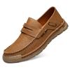 Handmade Genuine Leather Men's Casual Shoes Comfortable Moccasins Men Business Flats Shoes Driving Shoes