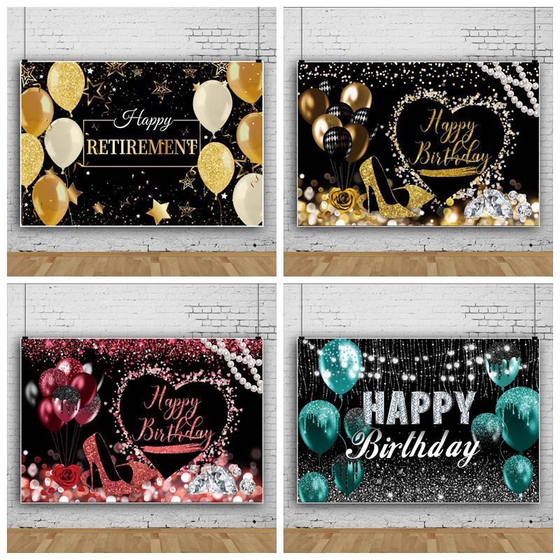 5*3 фута/7*5 футов/8*6 футов фон с днем рождения, баннер, тканевый реквизит, украшение для вечеринки