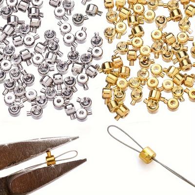 Медные 20 шт 3x4 мм Позиционирующие пряжки-застежки с колпачками для бусин - DIY соединители для ювелирных изделий, пряжки-застежки для ожерелий и браслетов - Идеально для DIY соединения