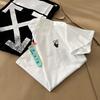Off-White Летняя новинка 2025 года, черно-белая классическая футболка с короткими рукавами и принтом в виде всплеска стрелы для мужчин и женщин, парная футболка
