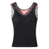 Fengzhixin Women's Plus Size Velvet Lace Padded Warm Vest