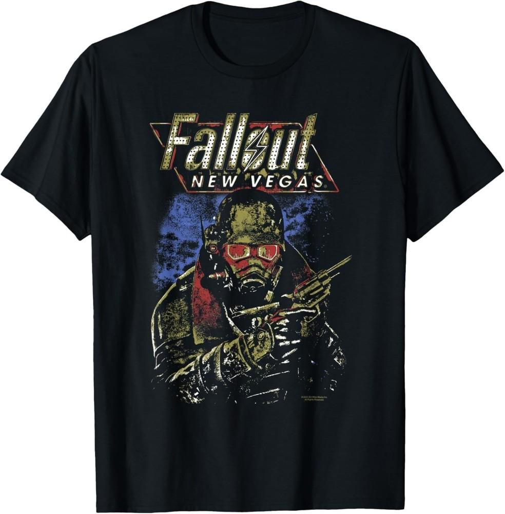 Fallout New Vegas Рейнджер Винтаж Потертая Футболка по Видеоигре Унисекс Футболка