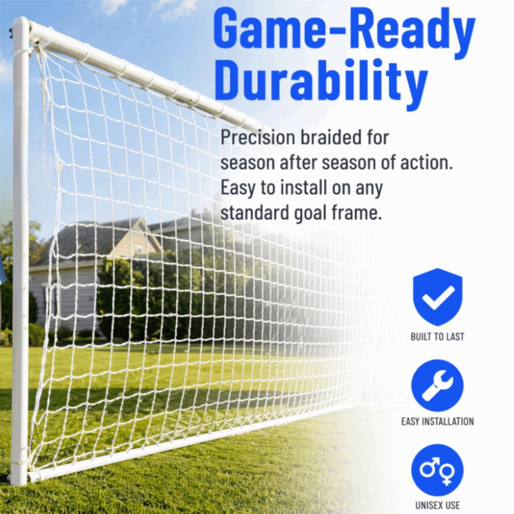 Braided Rope Replacement Soccer Net Square Mesh Football Goal Net Soccer Goal Net Sports Field
