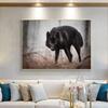 Jungle Animal Photo Wall Canvas Print Art Landscape Poster Forest Black Wolf Nature Picture for Living Room Home Decor Cuadros