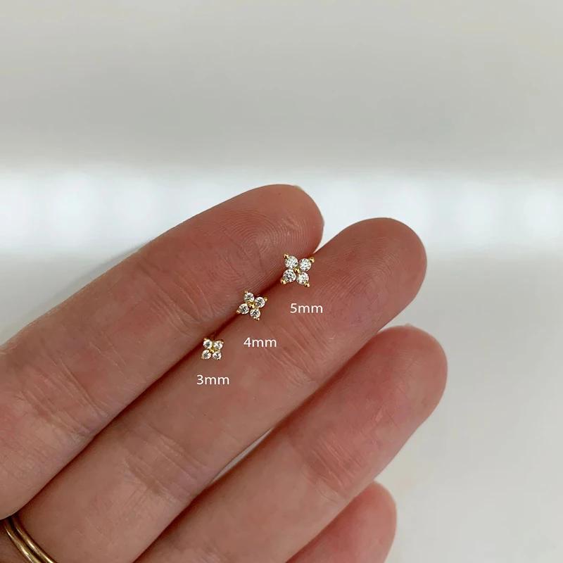 Серьги-гвоздики Huitan Dainty Small Flower, женские, модные, маленькие, свежие, стильные, нежные, женские, золотые, ювелирные изделия, прямая поставка