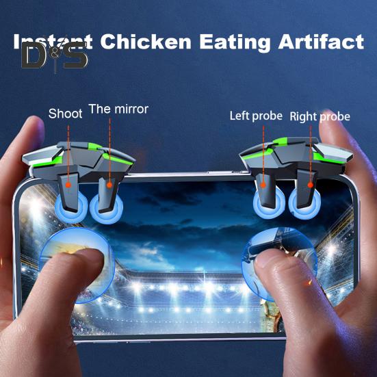 2Pcs Mobile Game Controller Trigger Universal Easy To Install High Sensitive Shoot Aim Gaming Controller Gamepad Grip Joysticks