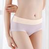 Женское нижнее белье из чистого хлопка со средней посадкой в ​​упаковке, 4 шт., антибактериальные трусики с промежностью, дышащее нижнее белье без следов