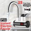220V IPX4 Instant Electric Faucet Tap Hot Water Heater LED Display Bathroom Kitchen Under Inflow/Lateral Inflow 3000W