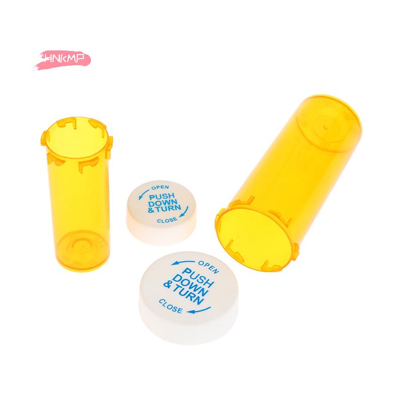 5Pcs Plastic Medicine Pill Bottles Child Resistant Caps Travel Medicine Containers Vials In Various Dram Sizes - 6/8/13/16/20/30