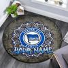 Custom Name Hertha BSC Round Area Rug,Carpet Rug for Living Room Bedroom Sofa Playroom Decor,Non-slip Floor Mat