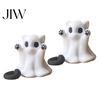 Halloween Themed Room Ornaments Ghost Cat Statue, Cute Figurine, Cartoon Holiday Collectible Figurines Spooky Decoration for Home Office Desktop Decor