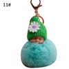 VANA Shop Cute Sleeping Baby Fluffy Pompom Plush Doll Hanging Pendant Key Ring Keychain