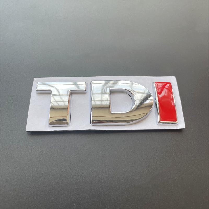 3D Металлический Логотип Значок TDI На Решетку Радиатора Автомобиля Наклейка На Крышку Багажника Для VW Golf 4 6 7 MK6 Polo Jetta Passat Аксессуары