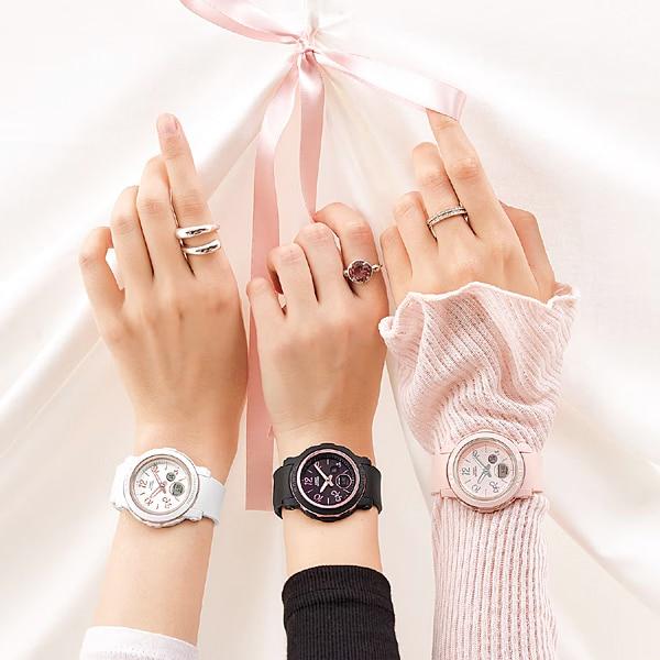 Casio Women's Baby-G BGA-290RA-4AJF [BABY-G Ribbon Design] Round Watch Resin Digital Analog