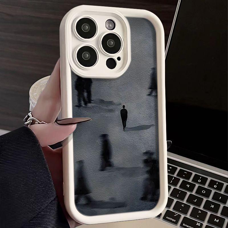 Art Design Aesthetics Soft Silicone Phone Case For iPhone 15 14 13 12 11 Pro Max 8 7 Plus XS Max X XR SE 2020 2022 Shockproof Bumper Back Cases Cover