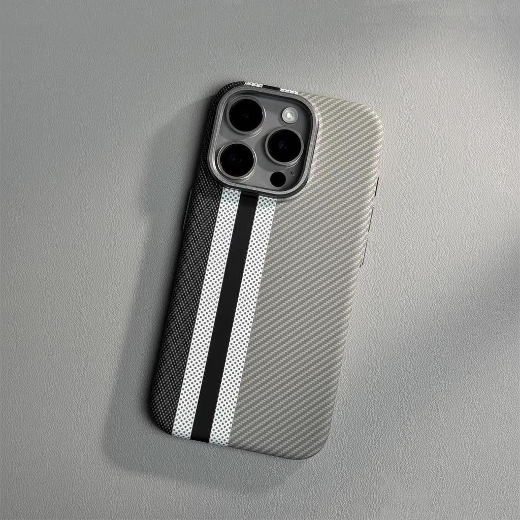 Защитный чехол из кевлара и магнитного углеродного волокна для iPhone 16 Pro Max, противоударный