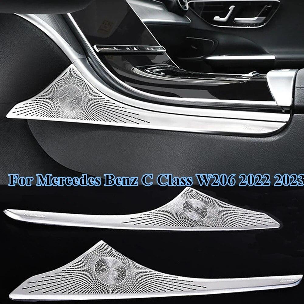 Для Mercedes Benz C Class W206 2022 2023 Нержавеющая сталь Автомобильная боковая консоль Крышка панели Накладка Автоаксессуары