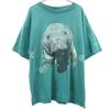 HABITAT 90s Made In USA Old Manatees Short Sleeve T-shirt L Green System Men's Used