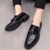 Fashion Luxury Brand Men's Leather Casual Shoes Soft Soles Comfortable British Style Business Casual Shoes Men's Banquet Dress Shoes