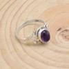 Кольцо из стерлингового серебра 925 пробы с аметистом, женское кольцо ручной работы в стиле бохо с овальным драгоценным камнем