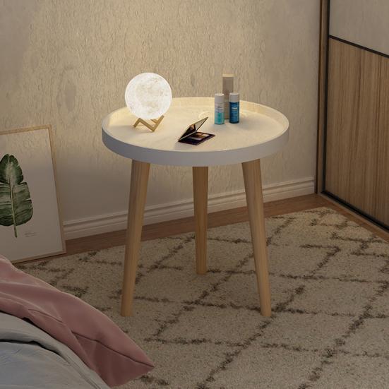 Yousheng Round End Table with 3-Legs Heavy Duty Detachable Mini Desk Bedroom Kitchen Living Room Small Space Sofa Bedside Nightstand Side Coffee Table