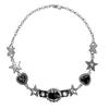 Fashion Collar Chain Heart Star Rhinestone Necklace Punk Y2K Choker Chain Statement Jewelry Adjustable Clavicle Chain