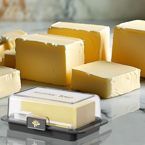 Коробка для масла, тарелка для резки масла с герметичной крышкой, коробка для хранения масла с ложкой для резки масла для хранения в холодильнике