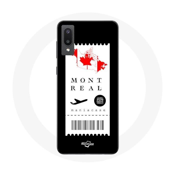 Coque pour Samsung Galaxy A02 Billet d'avion Montréal Canada