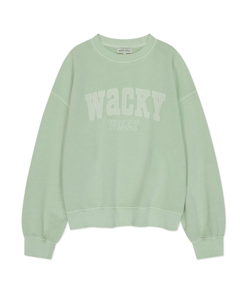 WACKY WILLY Women'S Semi-Overfit Pigment Sweatshirt Mint