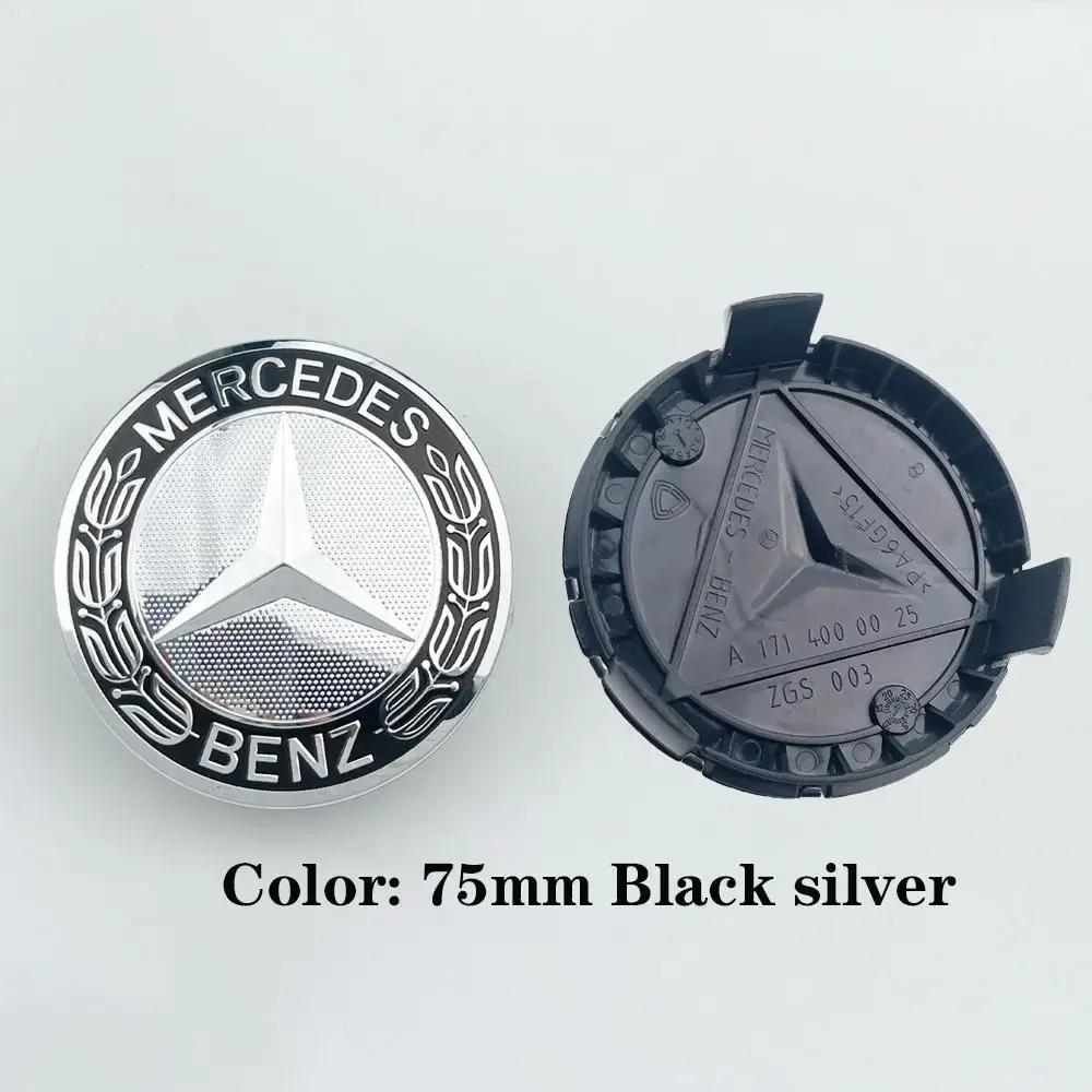 WZKGC1 For Mercedes Benz 1Pc 75mm Car Wheel Center Caps For Mercedes Benz W203 W204 W205 W212 W213 W222 W223 X253 W176 W177 C118 W166