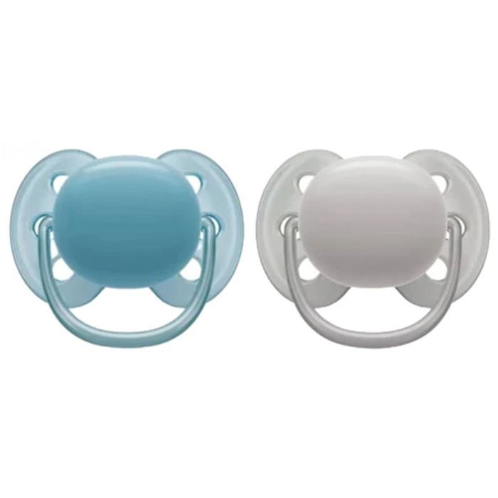 Sucettes-Avent Sucettes Ultra Douce 6-18 M (Couleur : Bleu Vert/Gris)