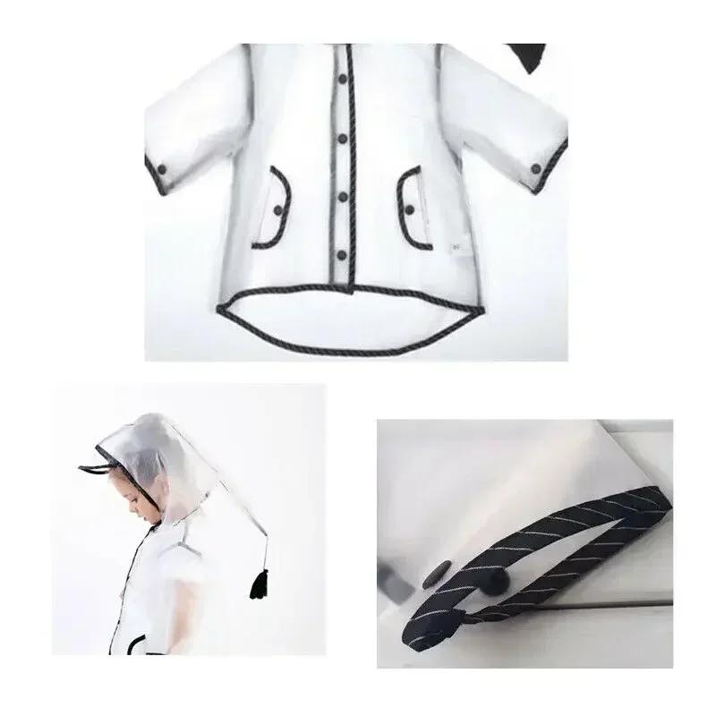 Children's Waterproof Raincoat One-piece Transparent Children's Kindergarten School Student Raincoat Protective EVA Raincoat