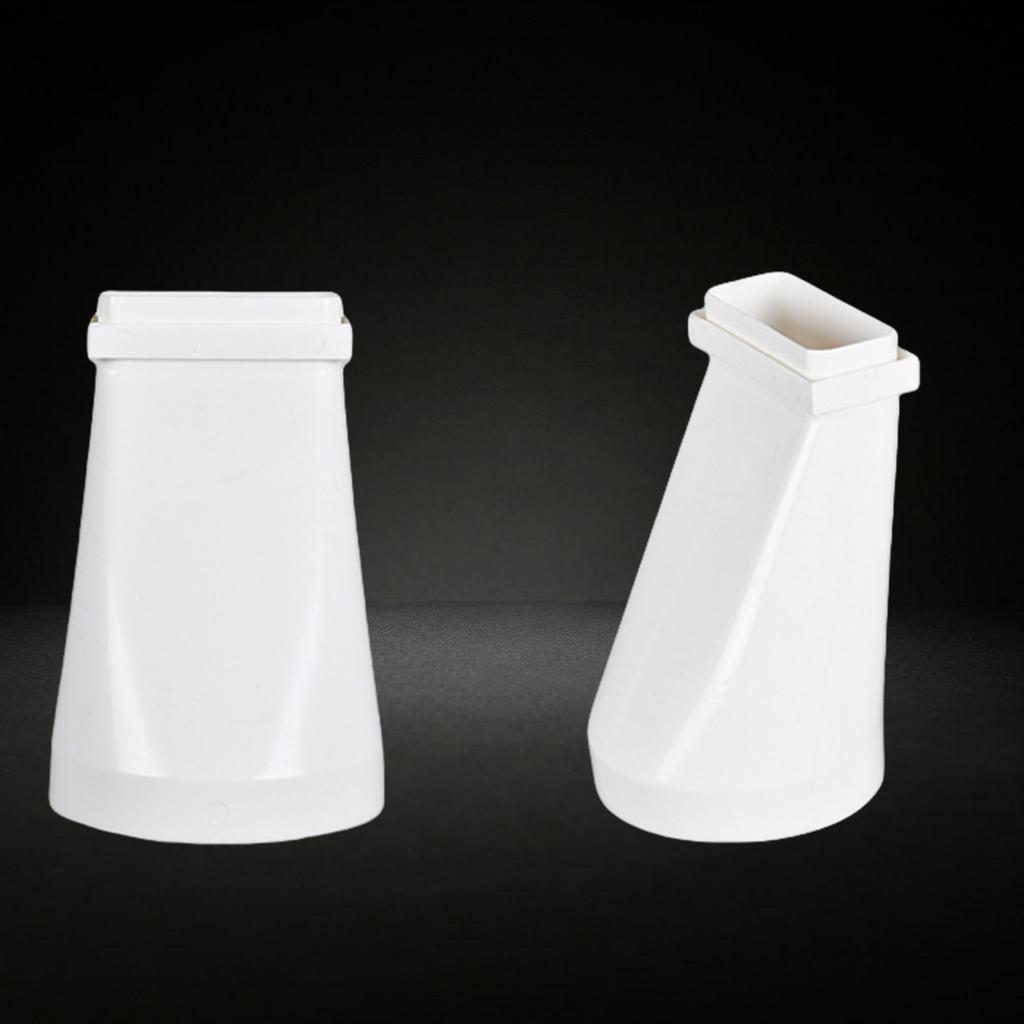 Плоский пластиковый адаптер для воздуховодов к круглому Адаптер для шланга вентиляции сушилки-трансформатора Конвертер вентиляционного канала Простой в использовании