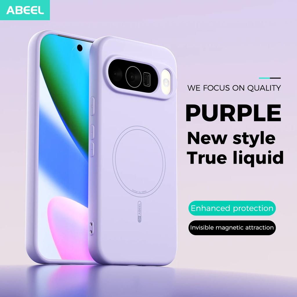 Чехол из жидкого силикона с ощущением кожи для Google Pixel 10A 9A Pro XL, с магнитной зарядкой, ударопрочный бампер, защитная крышка