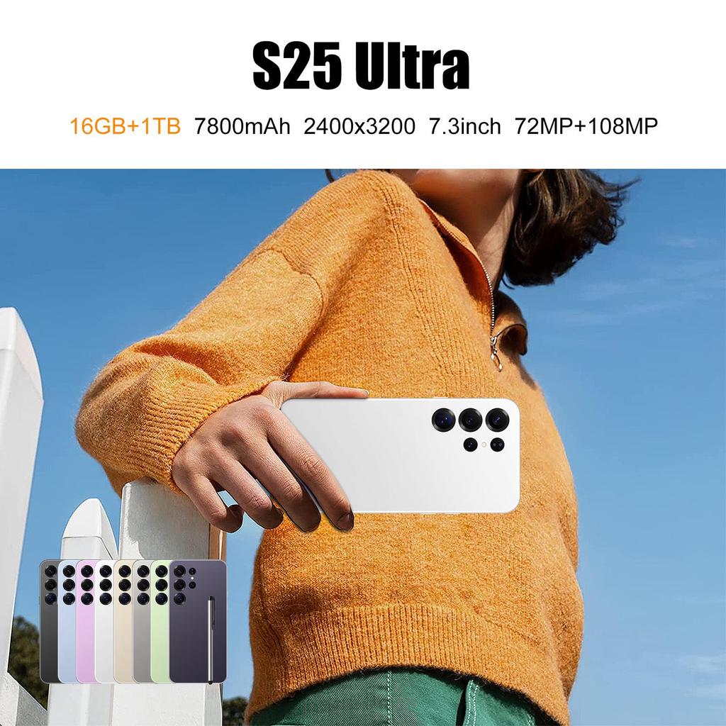 Смартфон S25 Ultra: Android 15 со встроенным стилусом, 16 ГБ ОЗУ + 1 ТБ памяти