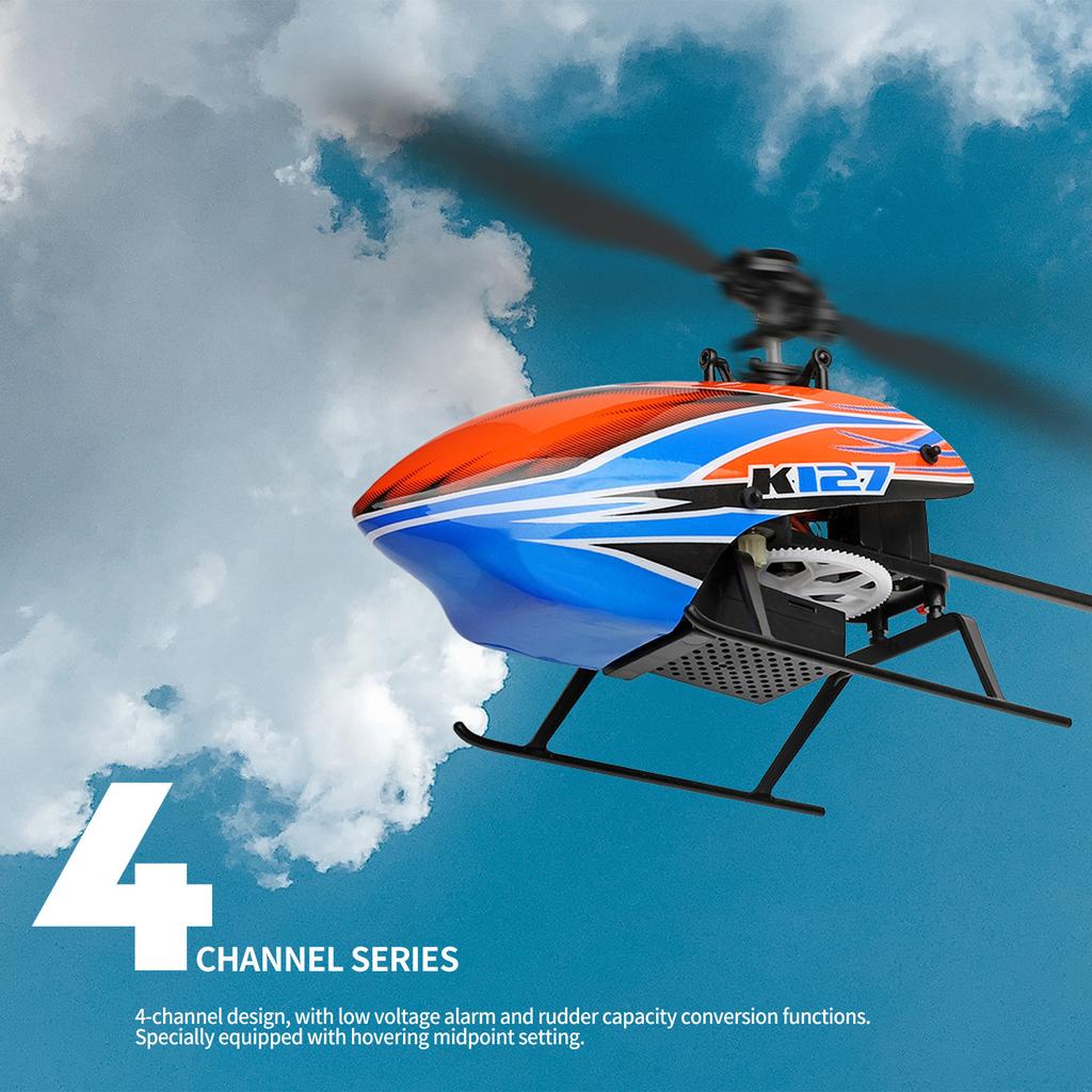 RC Helicopter Remote Control Helicopter for Beginners 6-axis Gyro Single Blade RC Aircraft RC Plane Fixed Height 4CH RTF