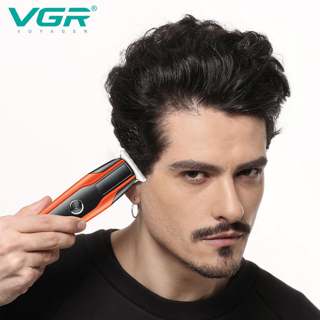 Оригинальная электрическая машинка для стрижки VGR 999, перезаряжаемая через USB, для стрижки головы, выбривания, триммер для волос, домашняя бритва, безопасная и приятная для кожи